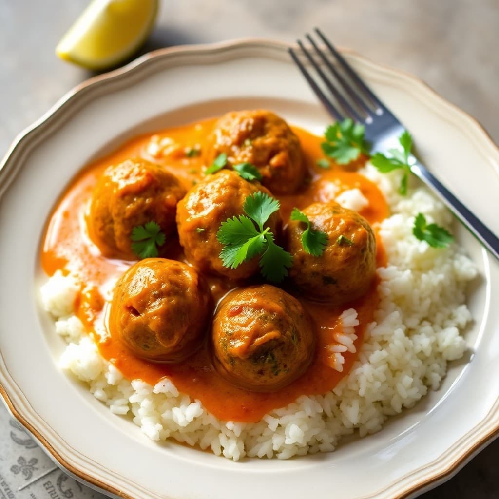 Spicy Thai Coconut Curry Meatballs