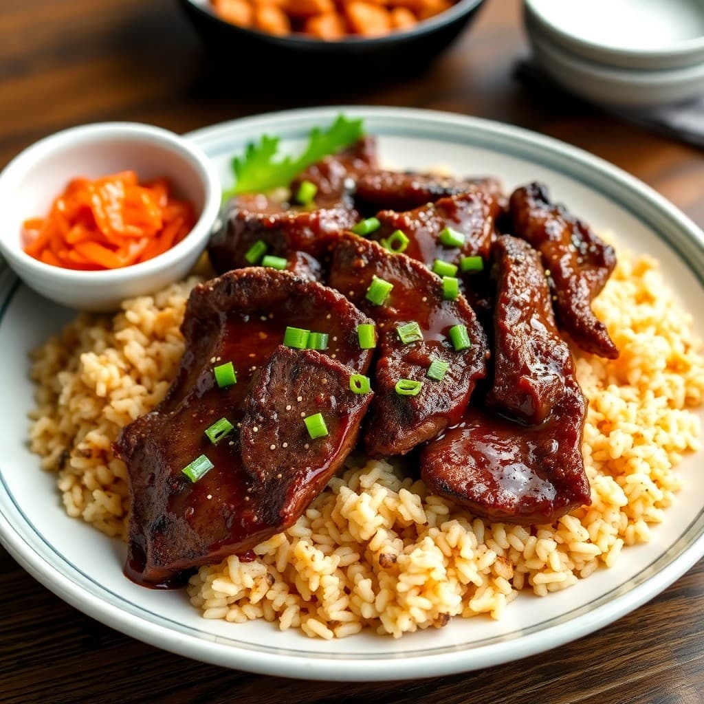 Korean Beef Bulgogi with Gochujang Glaze